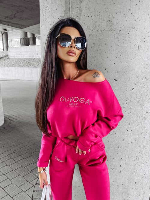Komplet damski casualowy BONITA OLAVOGA różowy