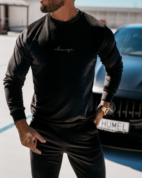 Komplet dres męski welurowy HEYDAY OLAVOGA czarny