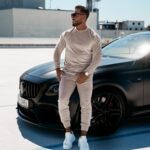 Komplet dres męski welurowy HEYDAY OLAVOGA beżowy