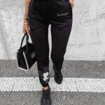 Spodnie dresowe z myszką Mickey SUPERION OLAVOGA czarne