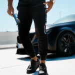 Spodnie dresowe męskie REVERS OLAVOGA czarne