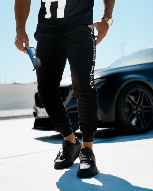 Spodnie dresowe męskie REVERS OLAVOGA czarne