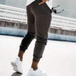 Spodnie dresowe męskie REVERS OLAVOGA grafitowe