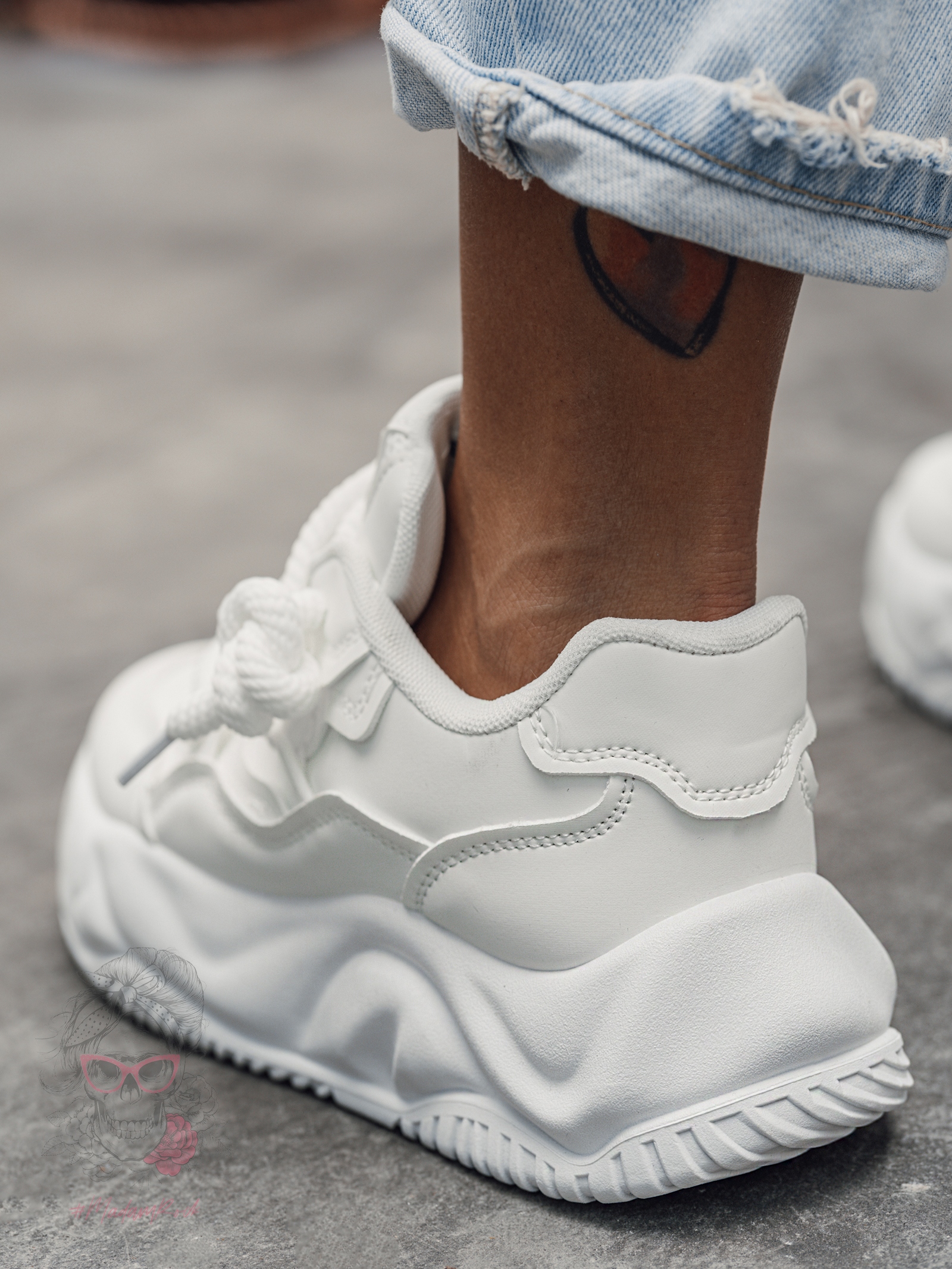 Buty sportowe na grubej podeszwie Madam Jaks białe Buty sportowe na grubej podeszwie Madam Jaks białe