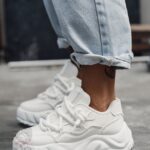 Buty sportowe na grubej podeszwie Madam Jaks białe