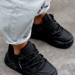 Buty sportowe na grubej podeszwie Madam Jaks czarne