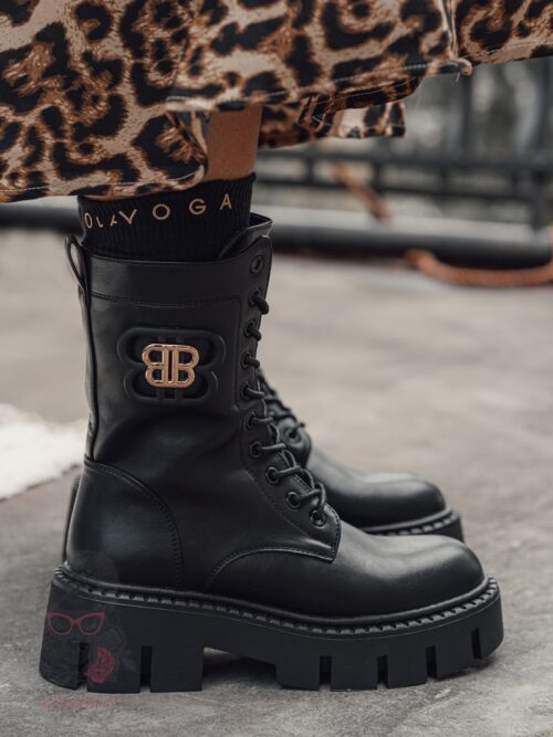 Workery matowe Rock Balcia czarne