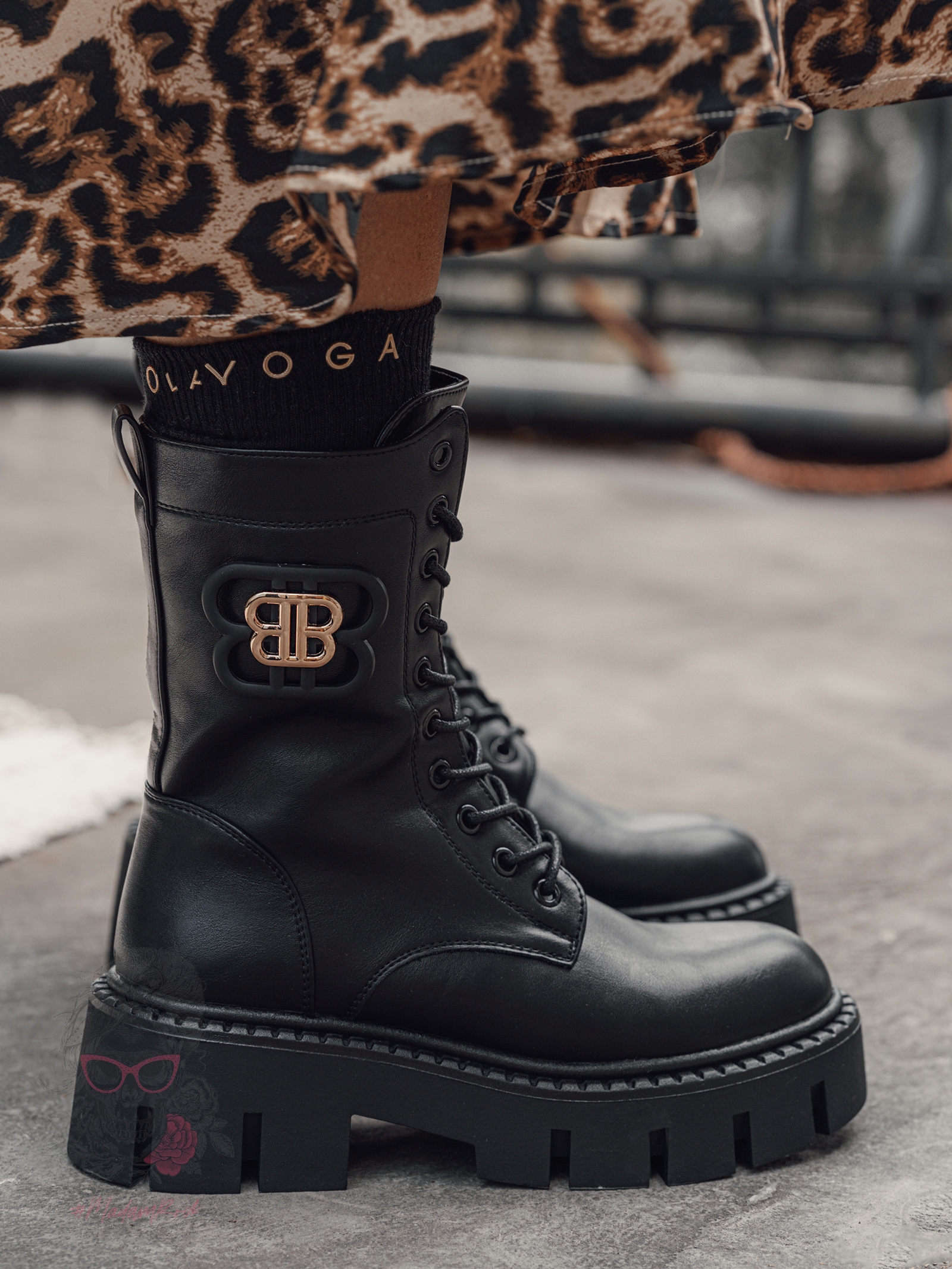 Workery matowe Rock Balcia czarne