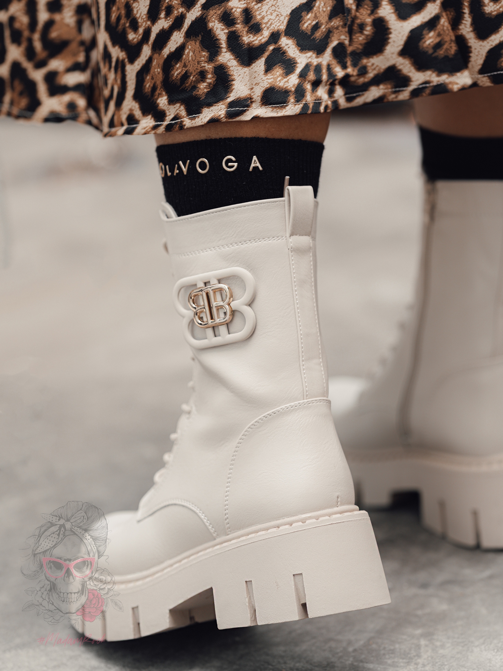 Workery matowe Rock Balcia beżowe