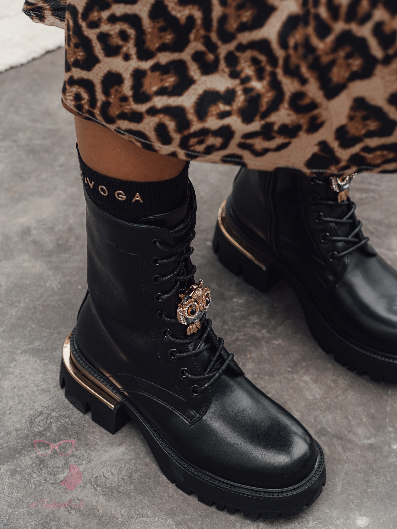 Workery matowe Rock Owls czarne