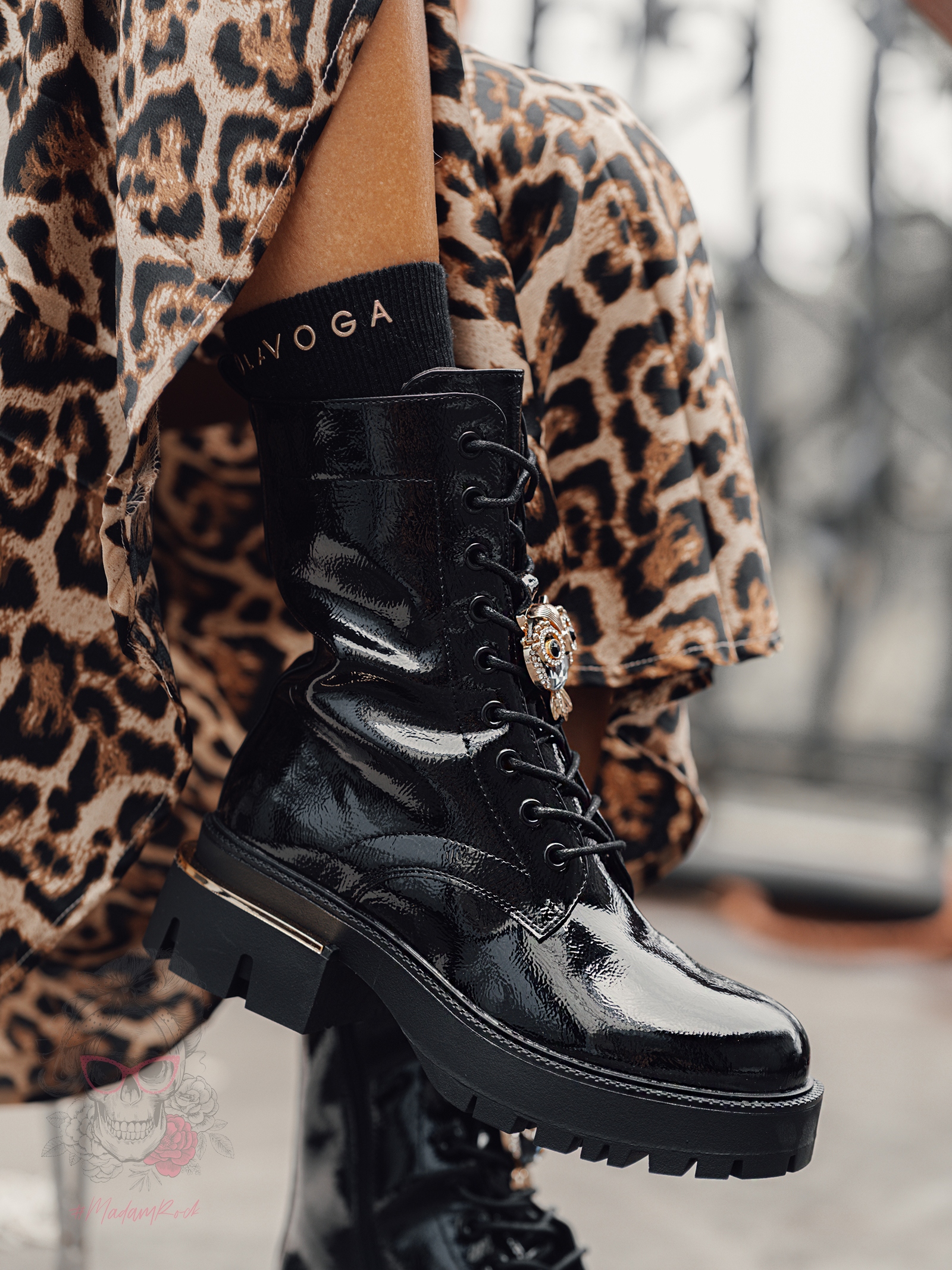 Workery lakierowane Rock Owls czarne