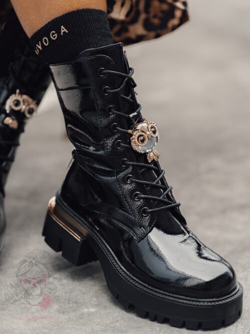 Workery lakierowane Rock Owls czarne