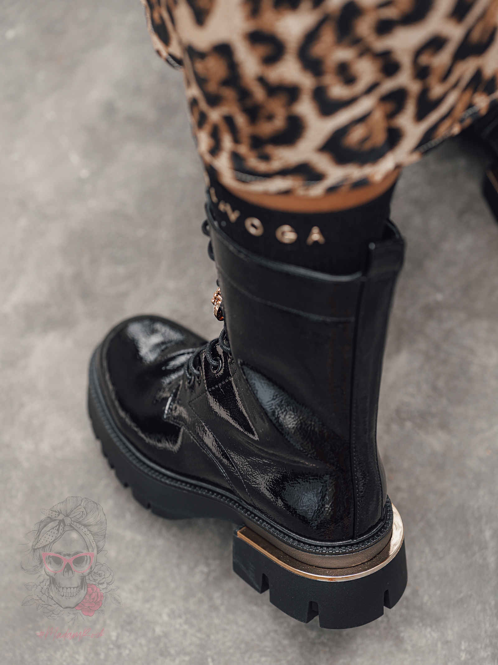 Workery lakierowane Rock Owls czarne