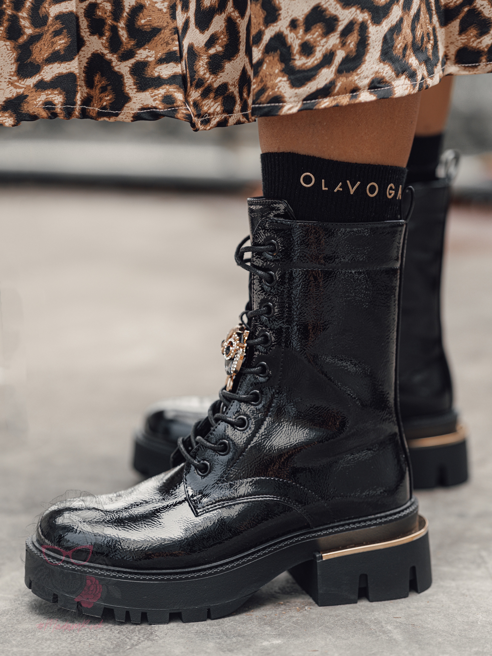 Workery lakierowane Rock Owls czarne