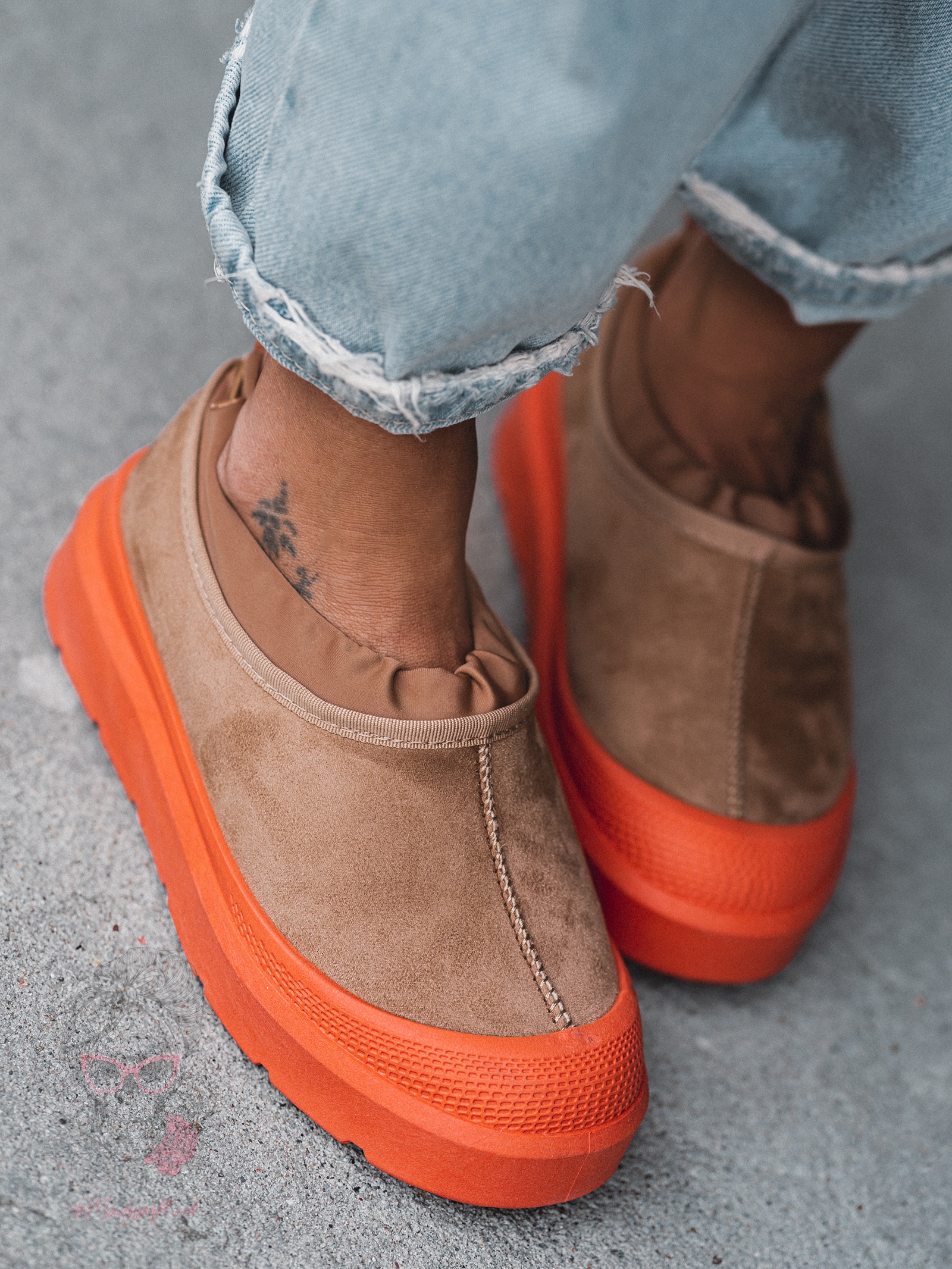 Botki wsuwane Rock Wemu karmelowe