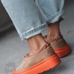 Botki wsuwane Rock Wemu karmelowe