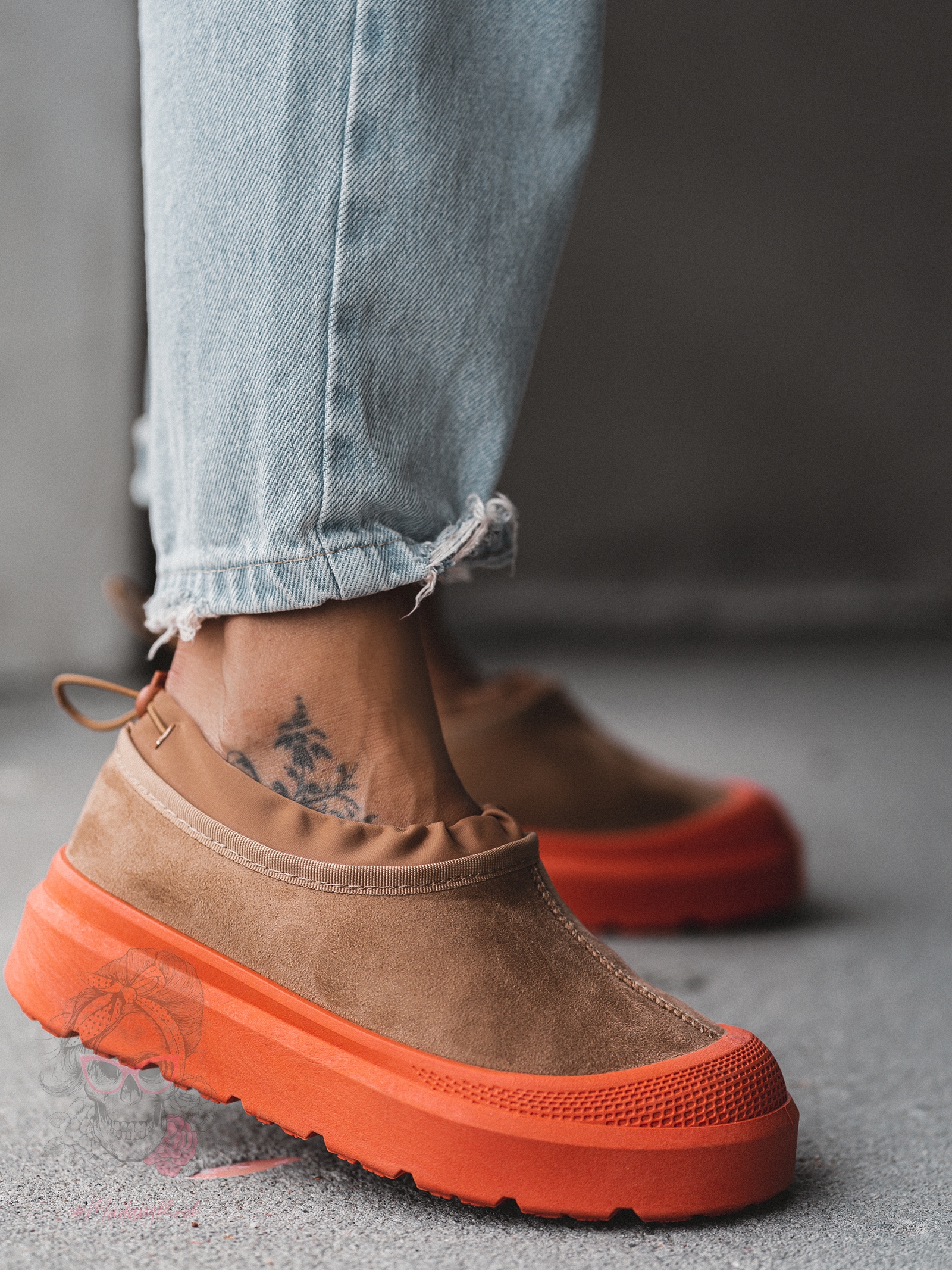 Botki wsuwane Rock Wemu karmelowe