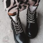 Workery matowe z cyrkoniami Rock Rewelo czarne