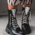 Workery matowe z cyrkoniami Rock Rewelo czarne