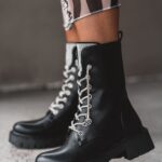 Workery matowe z cyrkoniami Rock Rewelo czarne