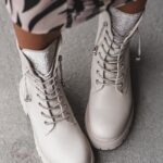 Workery matowe z cyrkoniami Rock Rewelo beżowe