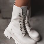 Workery matowe z cyrkoniami Rock Rewelo beżowe