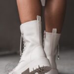 Workery matowe z cyrkoniami Rock Rewelo beżowe