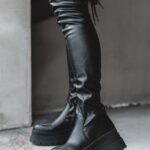 Kozaki matowe na grubej podeszwie Rock Suro czarne