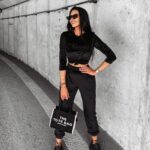 Dres damski welurowy SOULMATE OLAVOGA czarny