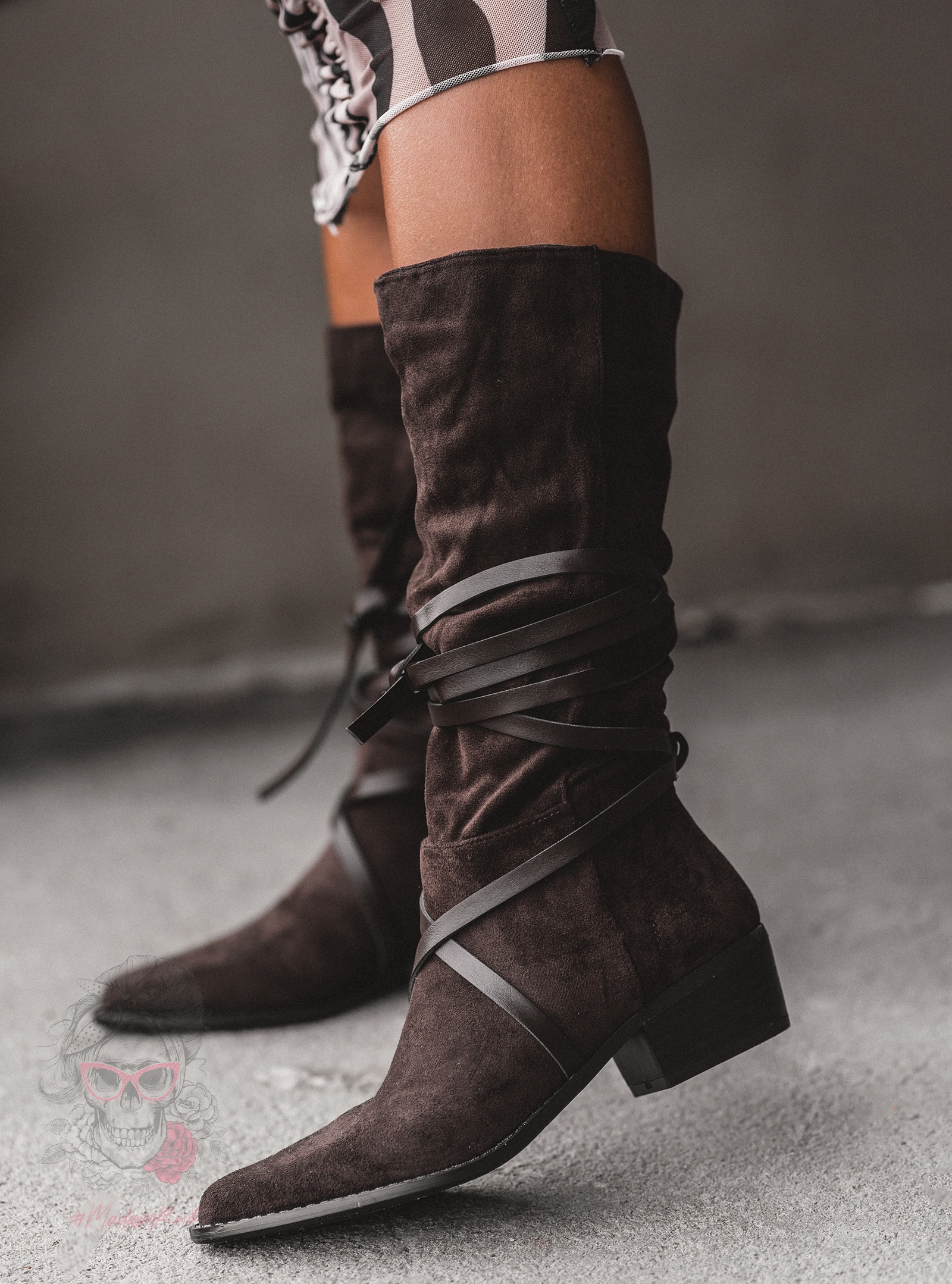 Kowbojki zamszowe Rock Troufe brązowe Kowbojki zamszowe Rock Troufe brązowe