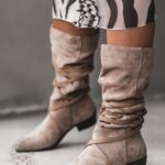 Kowbojki zamszowe Rock Troufe beżowe