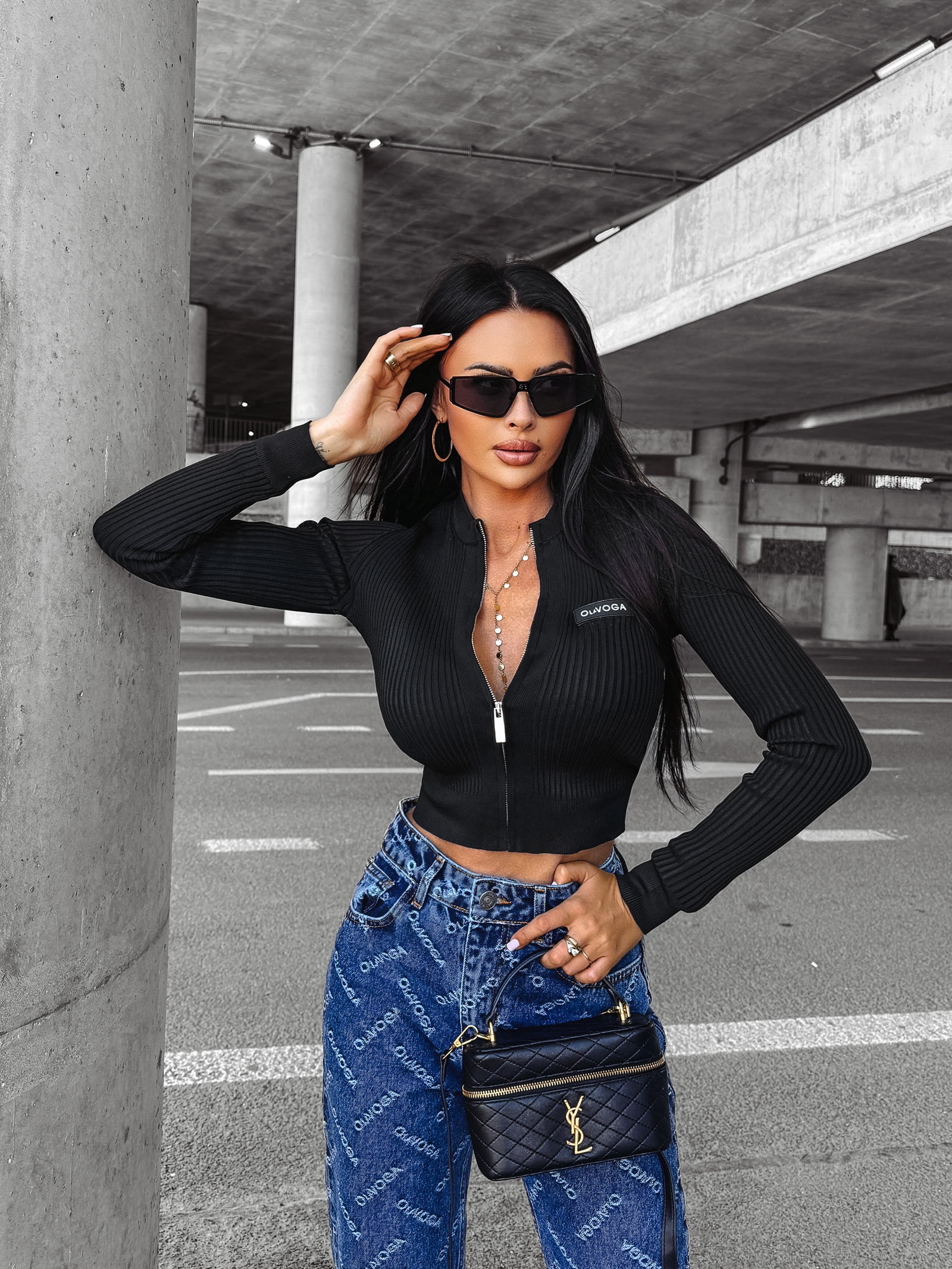 Sweter rozpinany IDEAL OLAVOGA czarny Sweter rozpinany IDEAL OLAVOGA czarny