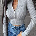 Sweter rozpinany IDEAL OLAVOGA szary