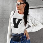 Sweter klasyczny VINDI OLAVOGA ecru