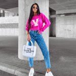 Sweter klasyczny VINDI OLAVOGA różowy