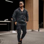 Kurtka męska przejściowa sportowa CRISP OLAVOGA grafitowa