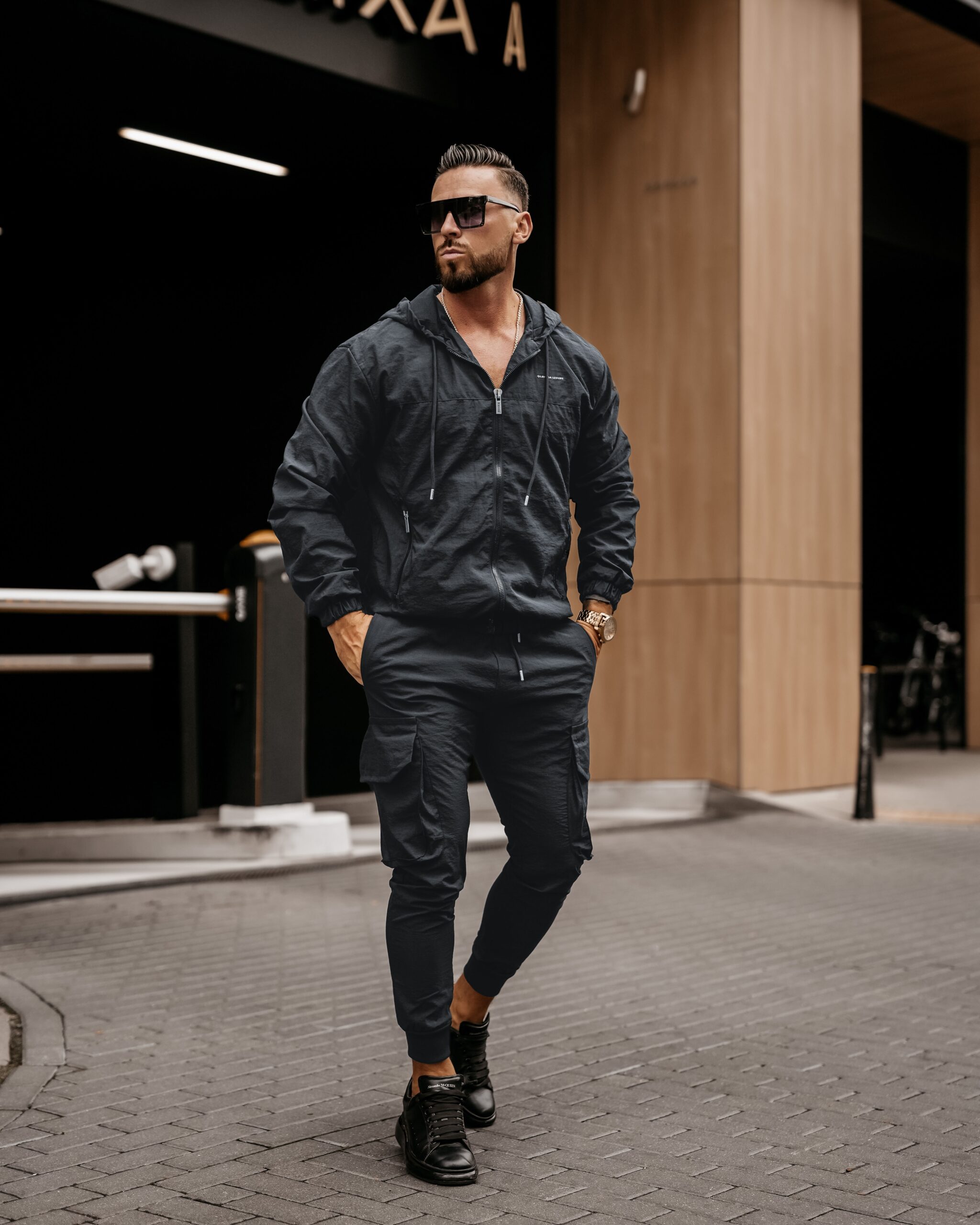 Kurtka męska przejściowa sportowa CRISP OLAVOGA grafitowa