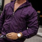 Kurtka męska przejściowa sportowa CRISP OLAVOGA śliwka