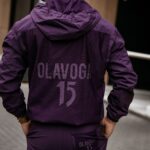 Kurtka męska przejściowa sportowa CRISP OLAVOGA śliwka