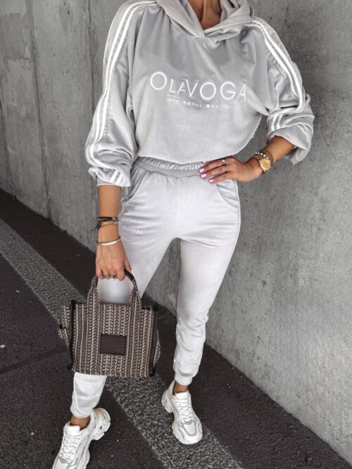 Dres damski welurowy HANDY OLAVOGA szary