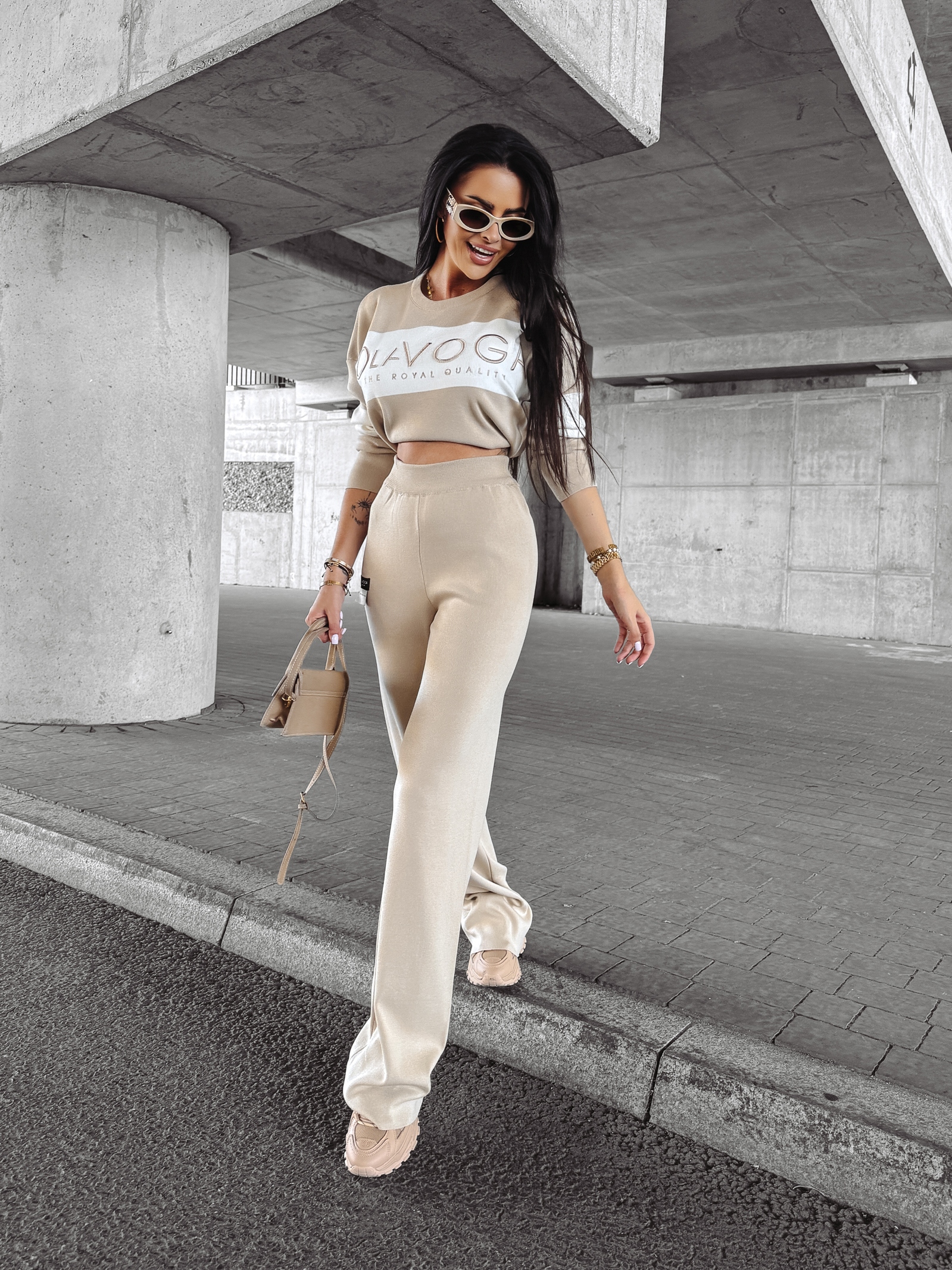 Komplet dres sportowy LUXFORM OLAVOGA beżowy