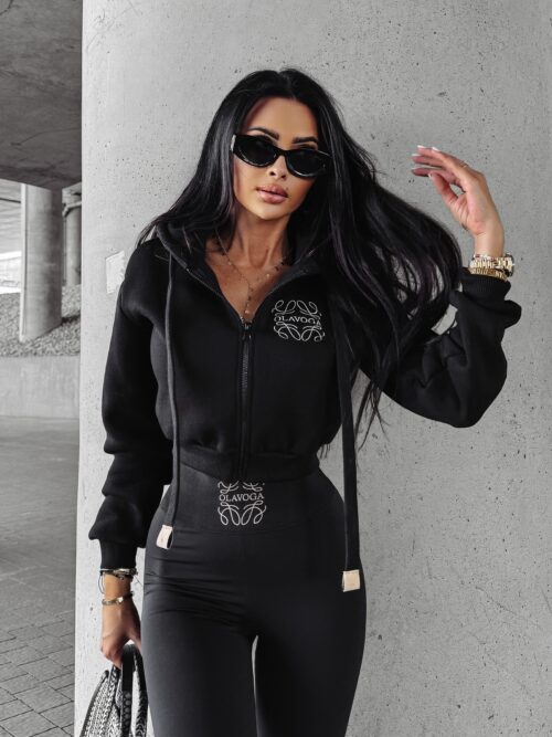 Legginsy modelujące z wysokim stanem NOIR OLAVOGA czarne