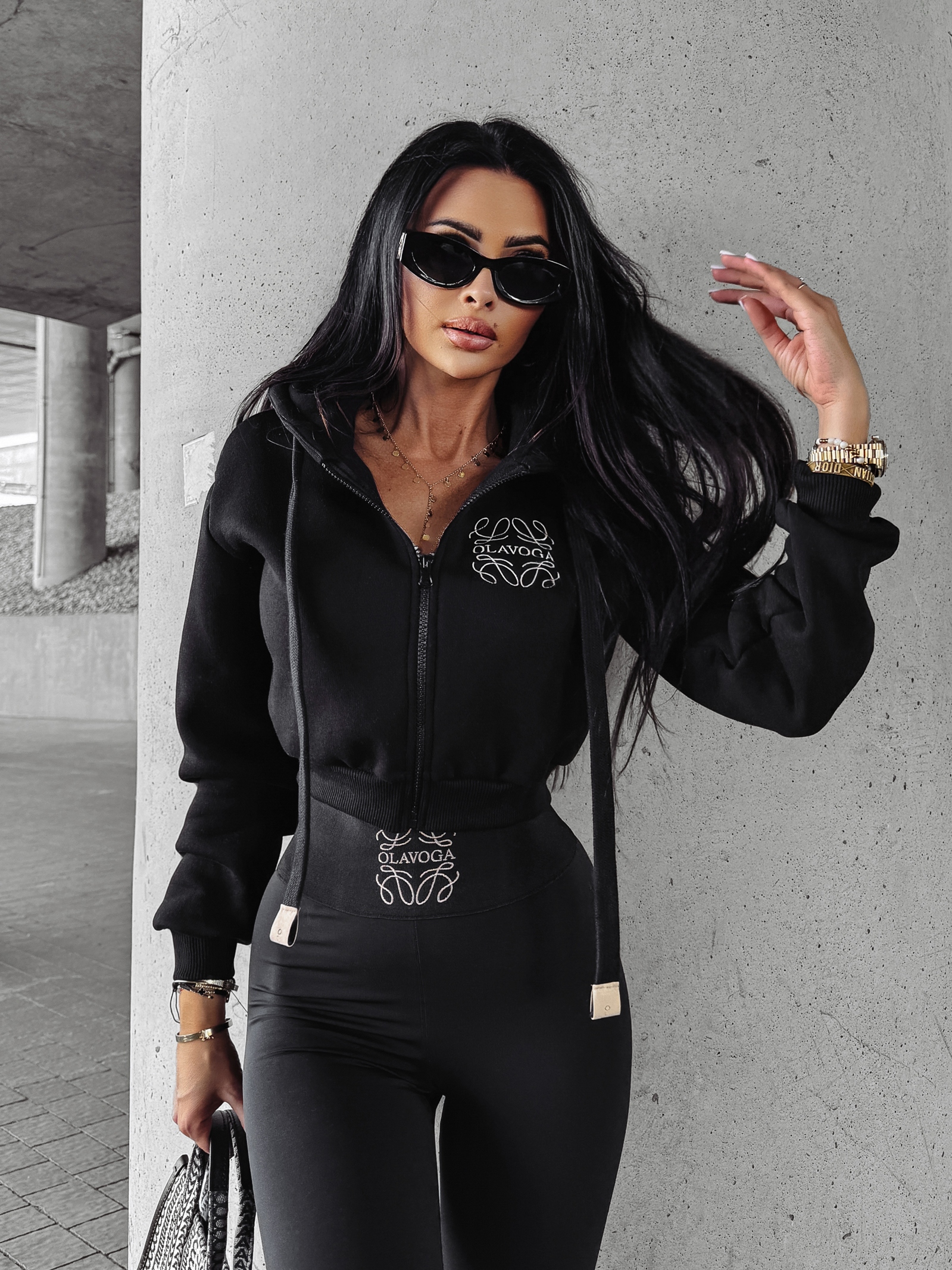 Legginsy modelujące z wysokim stanem NOIR OLAVOGA czarne Legginsy modelujące z wysokim stanem NOIR OLAVOGA czarne