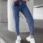 Spodnie mom jeans INTED OLAVOGA niebieskie