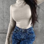 Spodnie mom jeans INTED OLAVOGA niebieskie