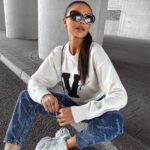 Spodnie mom jeans INTED OLAVOGA niebieskie