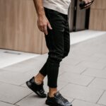 Spodnie eleganckie męskie VESPER OLAVOGA czarne