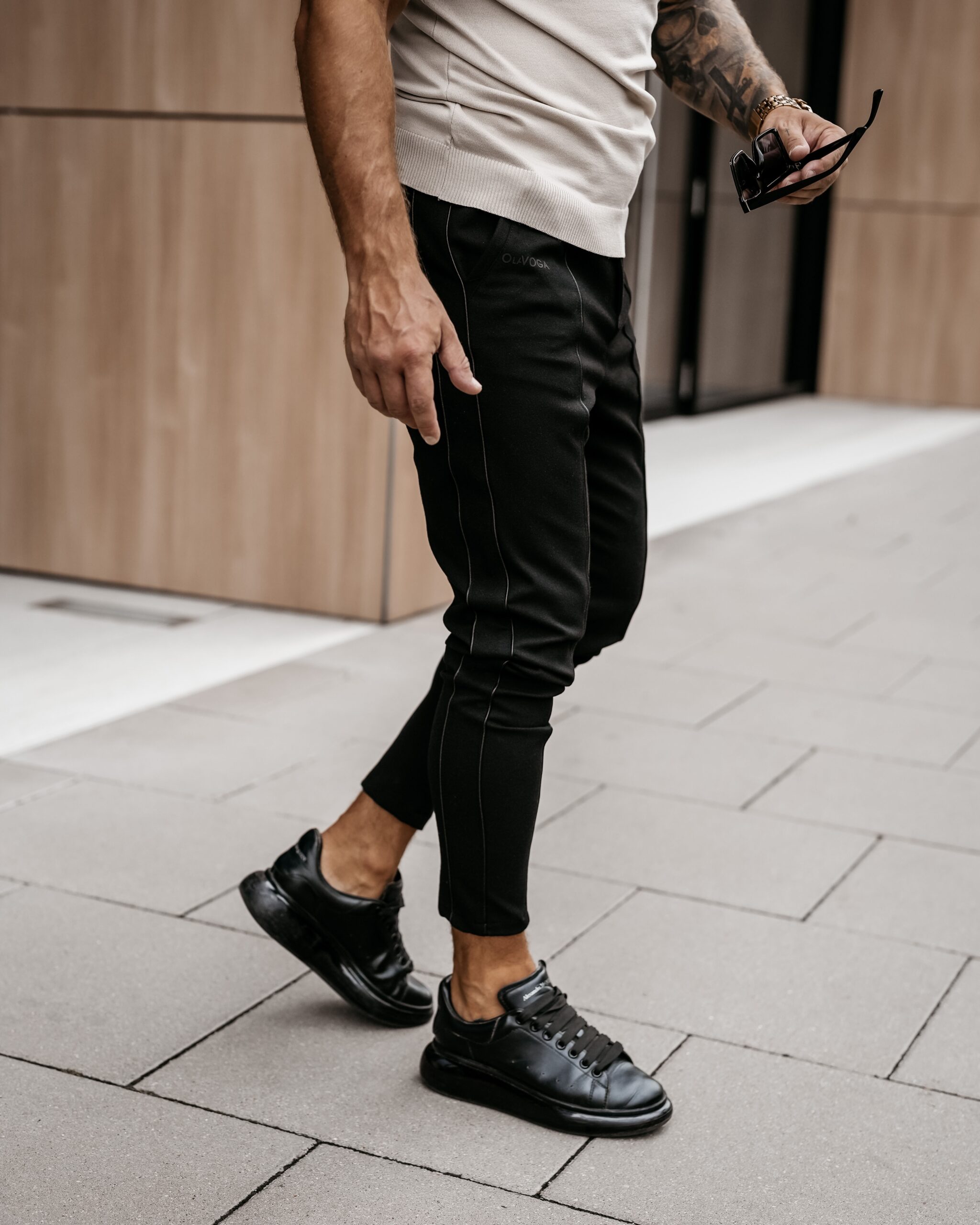 Spodnie eleganckie męskie VESPER OLAVOGA czarne Spodnie eleganckie męskie VESPER OLAVOGA czarne