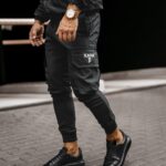 Spodnie sportowe jogger męskie COMFORT OLAVOGA grafitowe