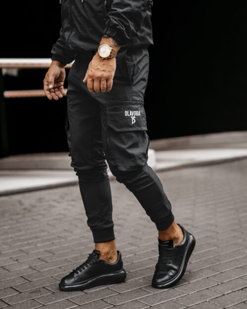 Spodnie sportowe jogger męskie COMFORT OLAVOGA grafitowe